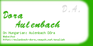 dora aulenbach business card